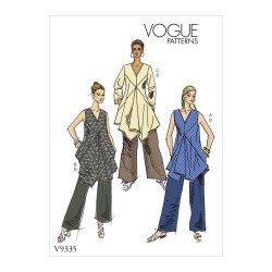 9335 VOGUE EASY PULLOVER TUNIC SLEEVES OR NOT, PANTS PATTERN 6-14; 14-22 choice  NEW